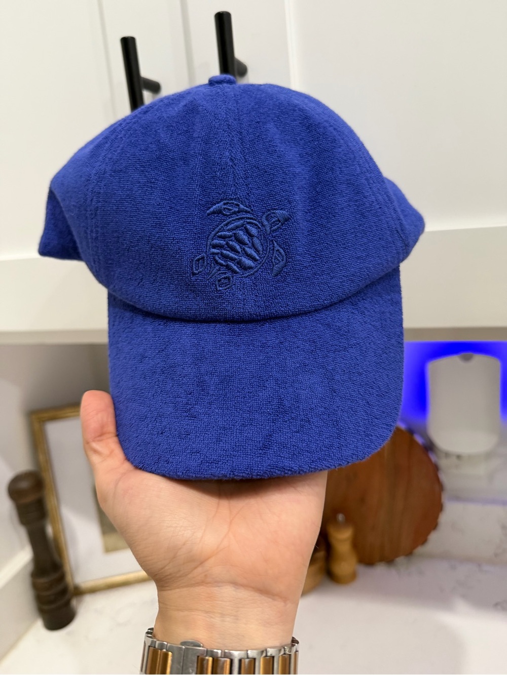 Blue Turtle Embroidered Pet Fish Hat Vilebrequin